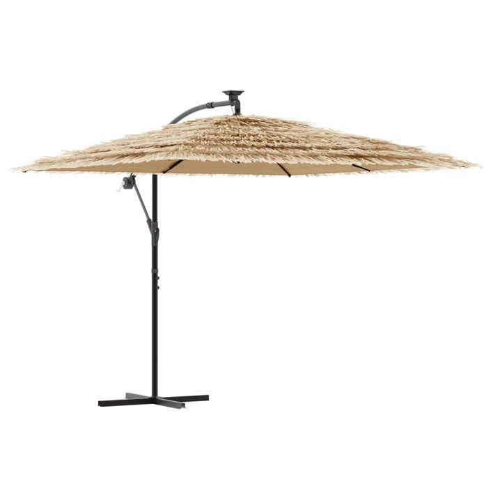 Parasol de jardin avec mât en acier marron 269x269x235 cm - Photo n°2