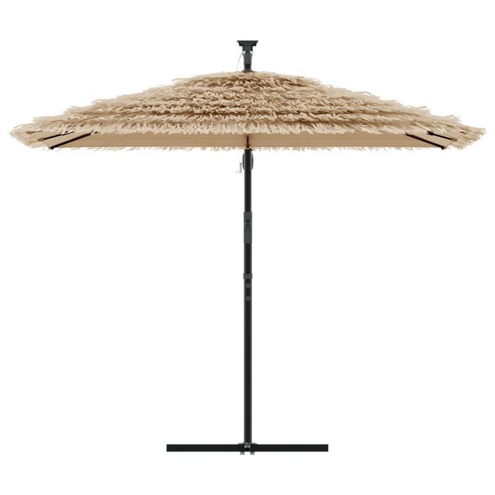 Parasol de jardin avec mât en acier marron 269x269x235 cm - Photo n°3