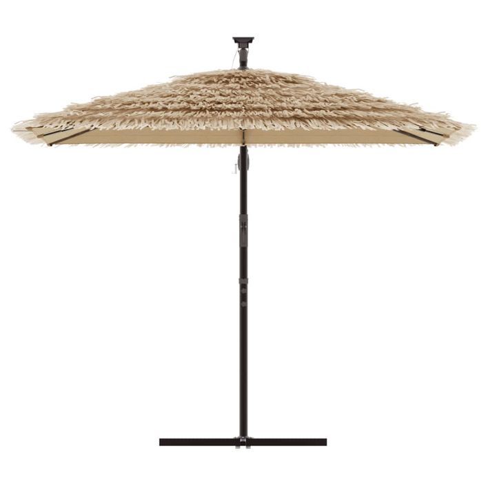 Parasol de jardin avec mât en acier marron 290x290x238 cm - Photo n°3