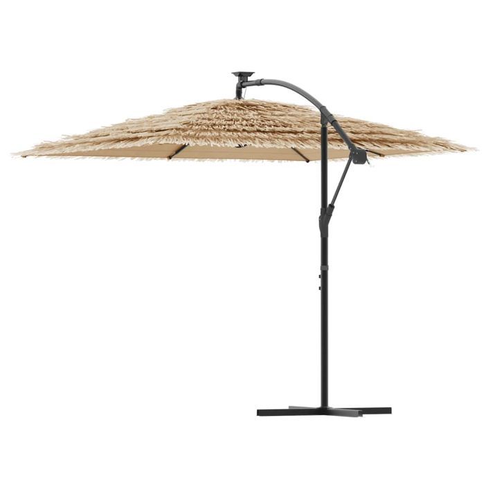 Parasol de jardin avec mât en acier marron 290x290x238 cm - Photo n°5