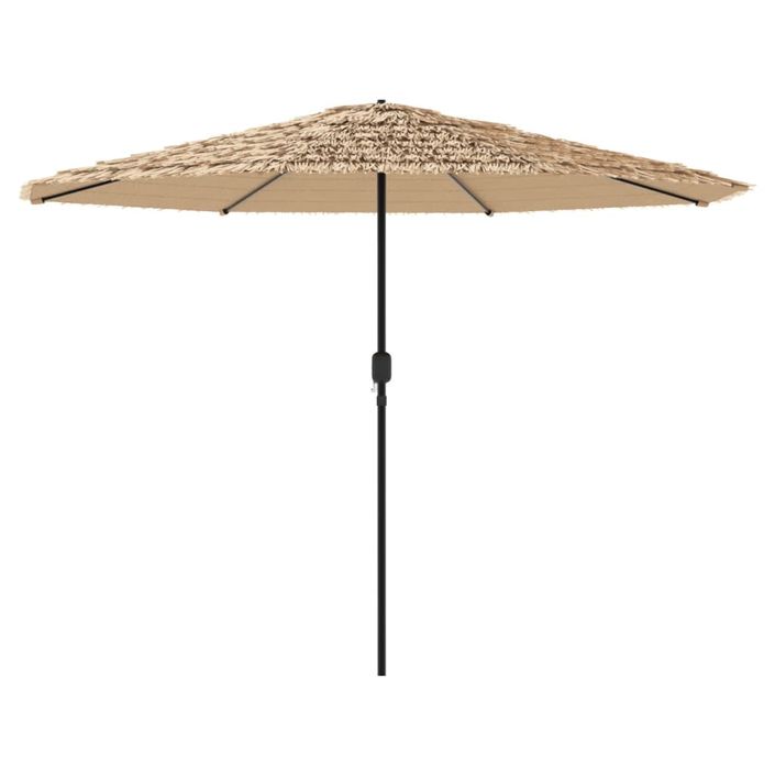 Parasol de jardin avec mât en acier marron 324x324x247 cm - Photo n°5