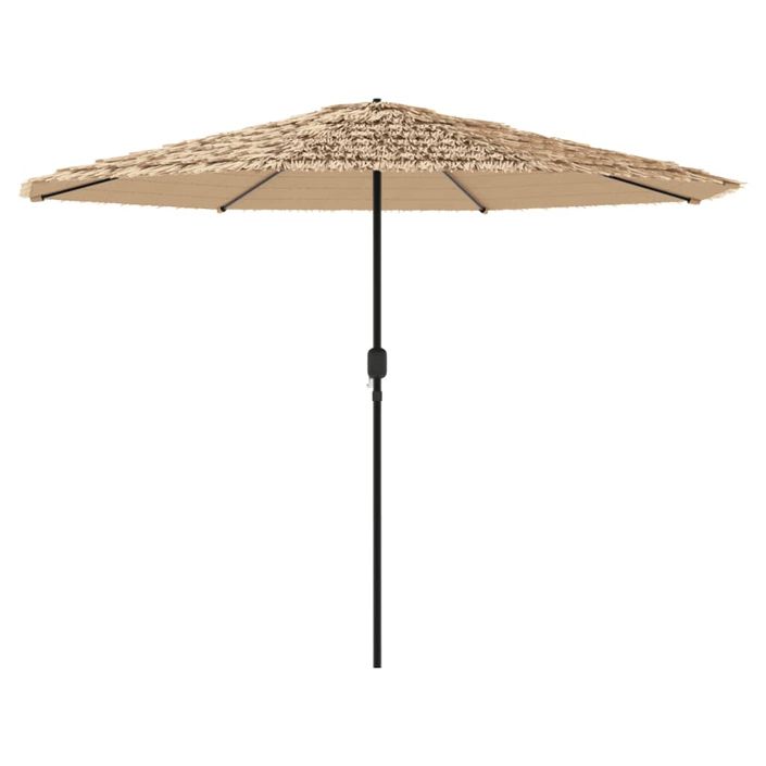 Parasol de jardin avec mât en acier marron 388x388x248 cm - Photo n°5