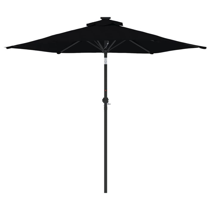 Parasol de jardin avec mât en acier noir 225x225x212 cm - Photo n°4