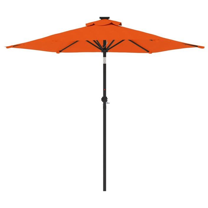 Parasol de jardin avec mât en acier terre cuite 225x225x212 cm - Photo n°4