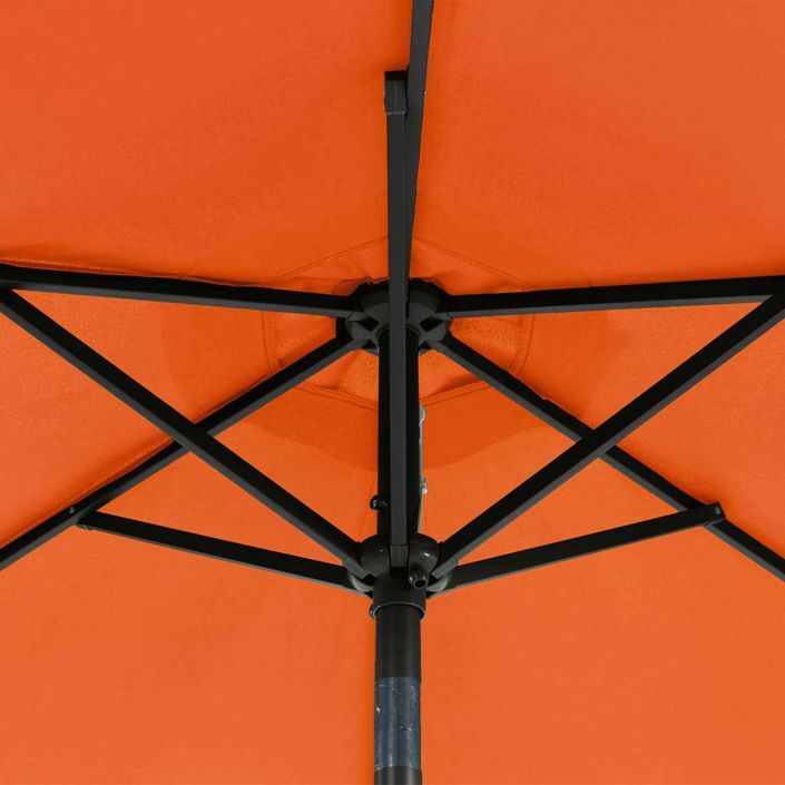 Parasol de jardin avec mât en acier terre cuite 225x225x212 cm - Photo n°10