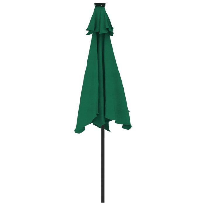 Parasol de jardin avec mât en acier vert 225x225x212 cm - Photo n°6