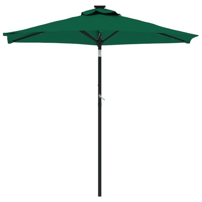 Parasol de jardin avec mât en acier vert 225x225x212 cm - Photo n°4