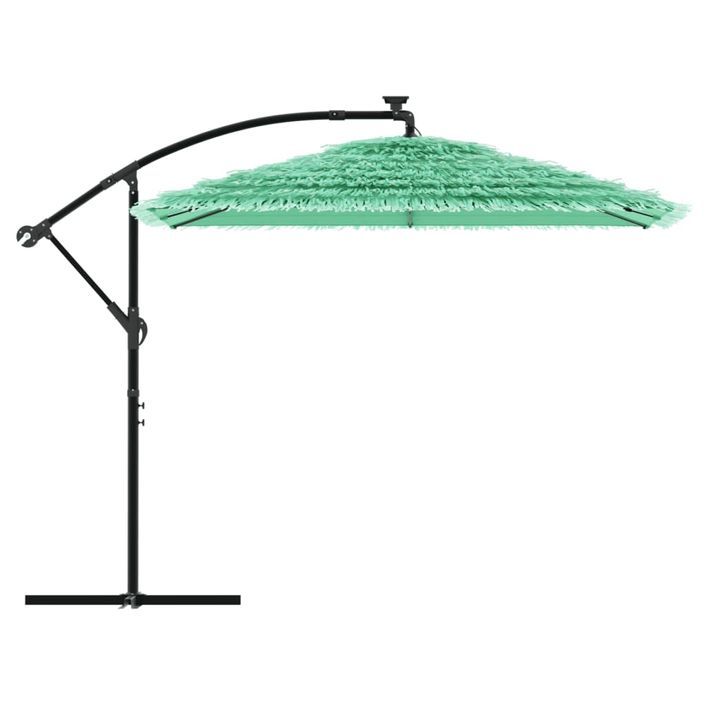 Parasol de jardin avec mât en acier vert 246x246x230 cm - Photo n°4