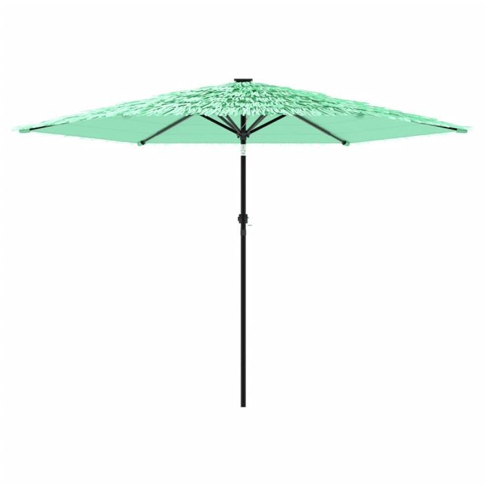 Parasol de jardin avec mât en acier vert 288x288x225 cm - Photo n°4