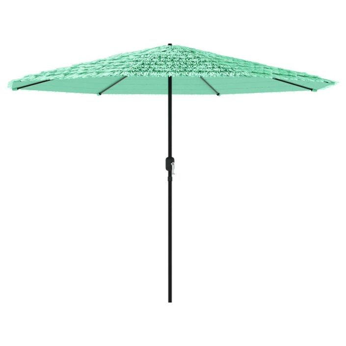 Parasol de jardin avec mât en acier vert 324x324x247 cm - Photo n°2