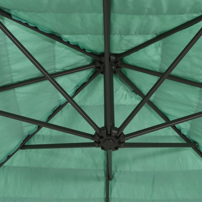 Parasol de jardin avec mât en acier vert 388x388x248 cm - Photo n°7