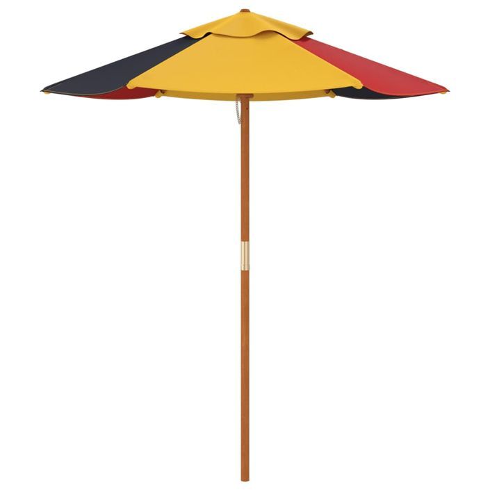 Parasol de jardin pour enfants avec poteau en bois Ø120x140 cm - Photo n°5