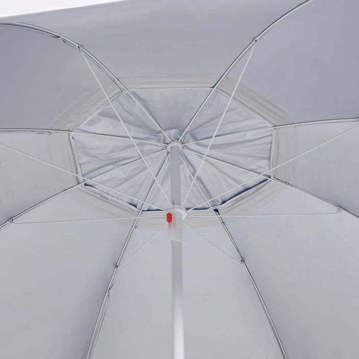 Parasol de plage avec parois latérales Bleu 215 cm - Photo n°6