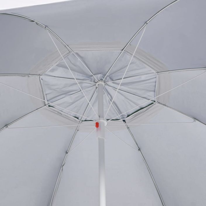 Parasol de plage avec parois latérales Vert 215 cm - Photo n°6