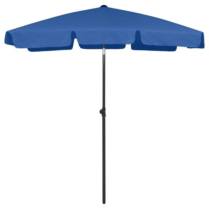 Parasol de plage Bleu azuré 180x120 cm - Photo n°1