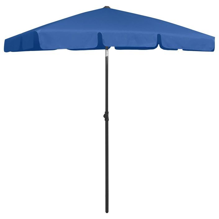 Parasol de plage Bleu azuré 180x120 cm - Photo n°4