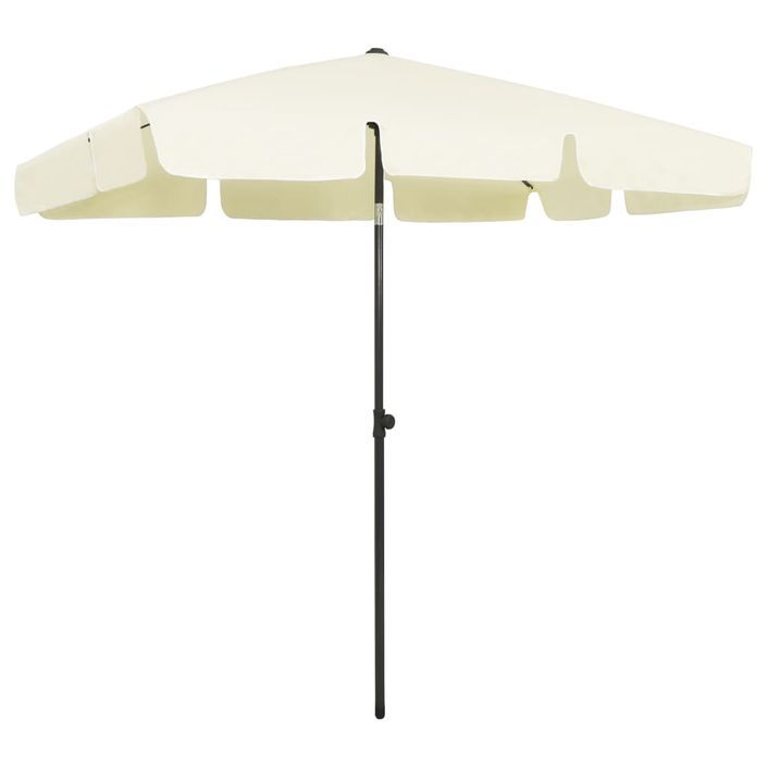 Parasol de plage Jaune sable 200x125 cm - Photo n°1