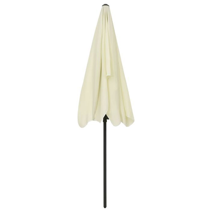 Parasol de plage Jaune sable 200x125 cm - Photo n°7