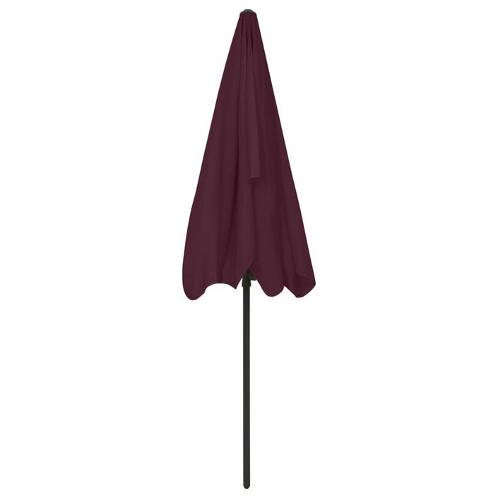 Parasol de plage Rouge bordeaux 200x125 cm - Photo n°7