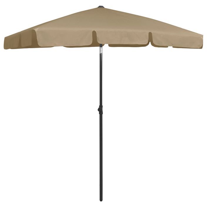 Parasol de plage Taupe 180x120 cm - Photo n°4