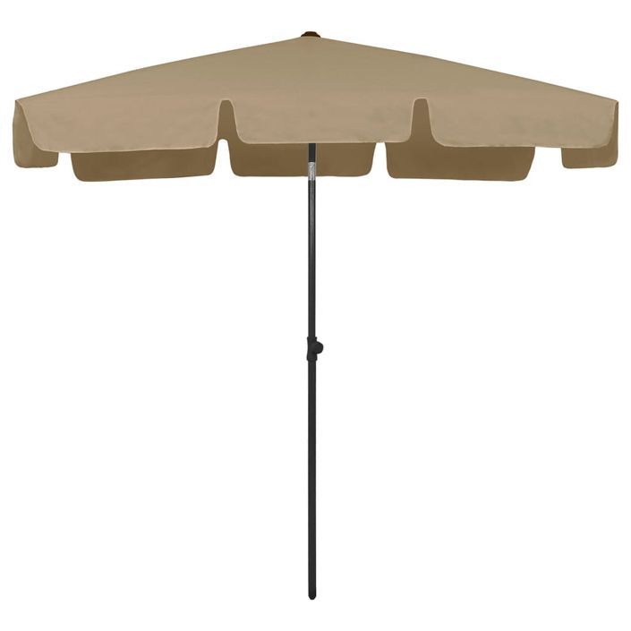 Parasol de plage Taupe 200x125 cm - Photo n°4