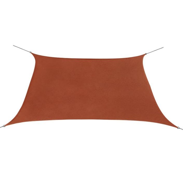 Parasol en tissu Oxford carré 3,6x3,6 m Ocre marron - Photo n°1