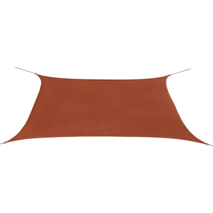 Parasol en tissu Oxford rectangulaire 2 x 4 m Ocre marron - Photo n°1