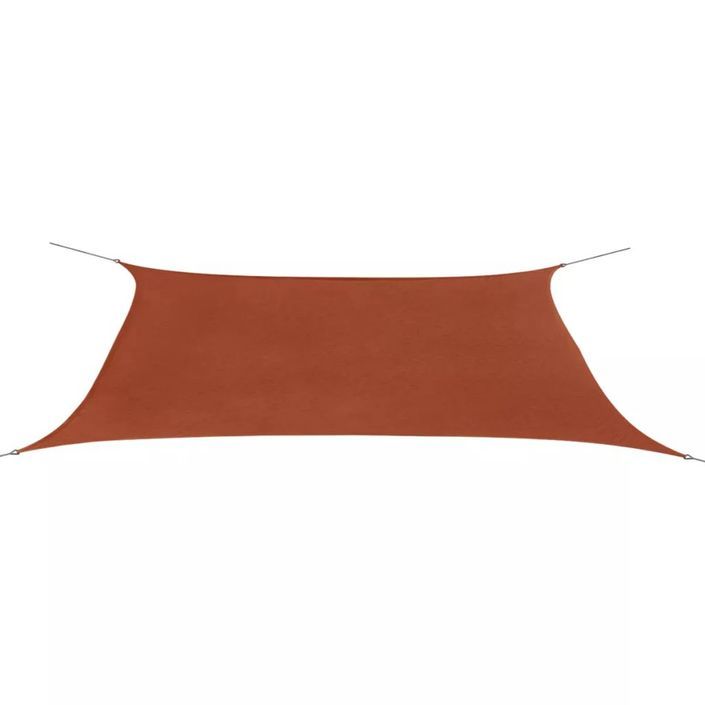 Parasol en tissu Oxford rectangulaire terracotta 4x6 m - Photo n°1