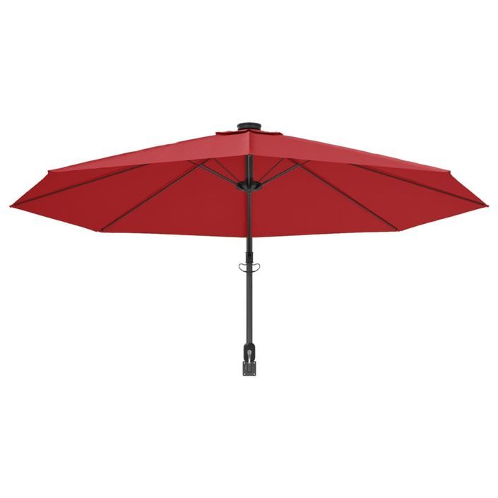 Parasol mural rouge vif 290 cm - Photo n°5