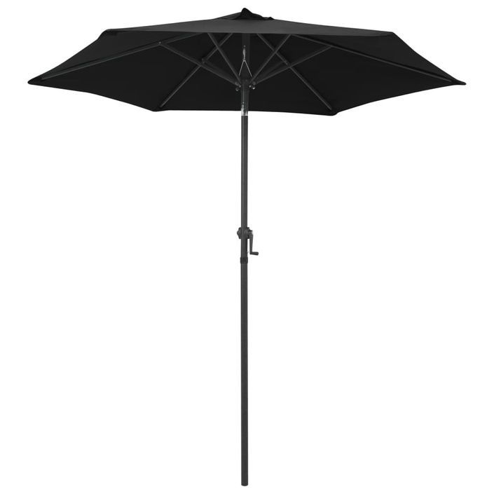 Parasol Noir 200x211 cm Aluminium - Photo n°1