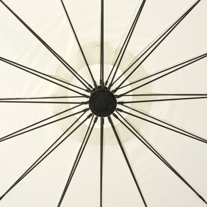 Parasol suspendu Blanc 3 m Aluminium - Photo n°2