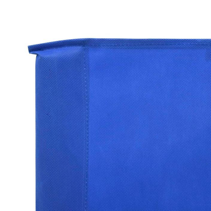 Paravent 5 panneaux Tissu 600 x 80 cm Bleu azuré - Photo n°4