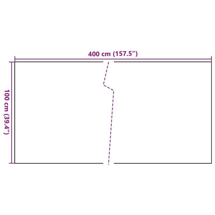 Paravent de balcon blanc 400x100 cm résine tressée - Photo n°7