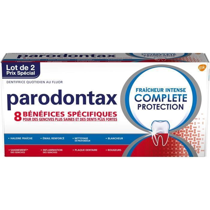PARODONTAX Dentifrice Complete Protection Extra-Fresh - 2 tubes de 75 ml - Photo n°1