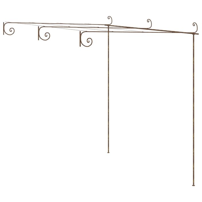 Pergola de jardin Marron antique 3x3x2,5 m Fer - Photo n°2