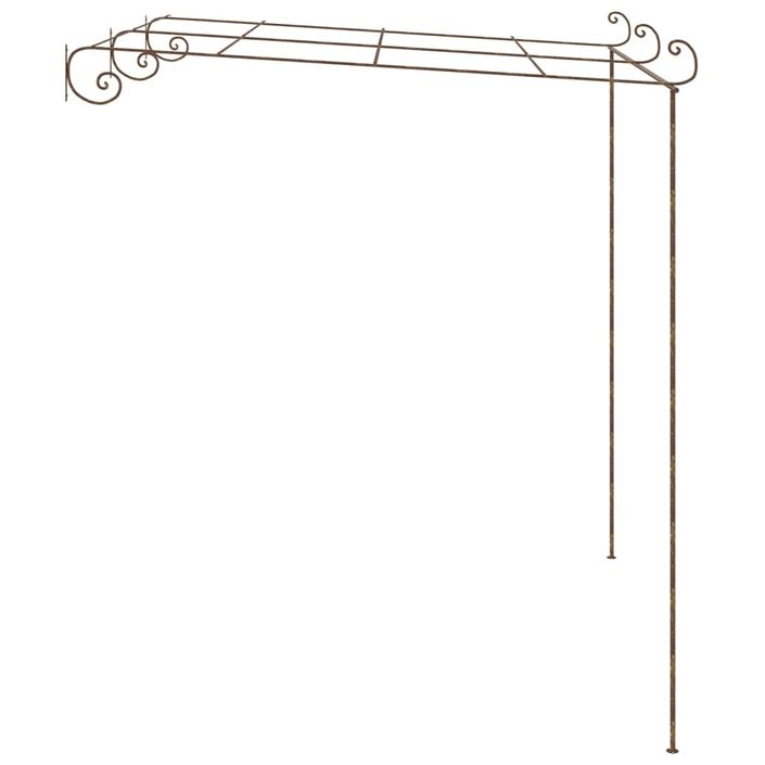 Pergola de jardin Marron antique 3x3x2,5 m Fer - Photo n°3