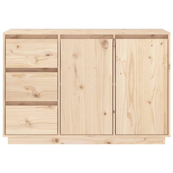 Petit buffet 2 portes 3 tiroirs en bois massif de pin Romane – Style classique et fonctionnel - Photo n°5