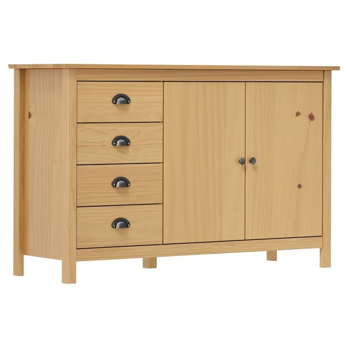 Petit buffet Kalexia 130 cm - Bois de pin massif - Photo n°3