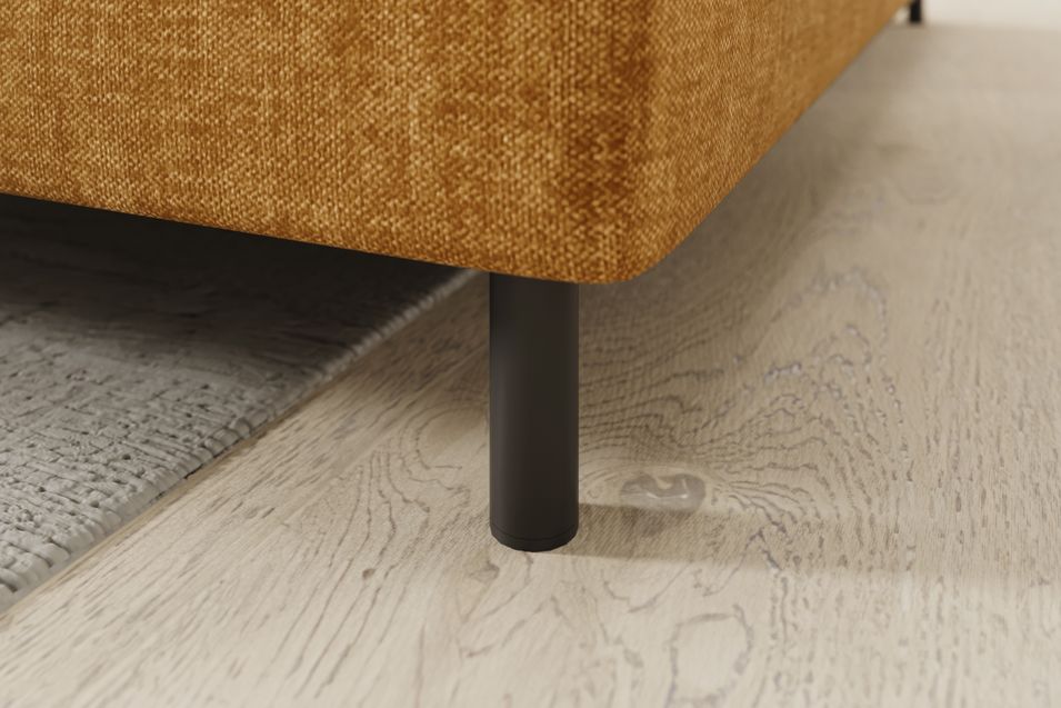 Petit canapé d'angle en tissu convertible avec coffre Borea 208 cm - Photo n°6