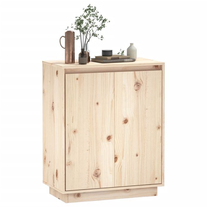 Petit meuble de rangement 2 portes en bois massif de pin – Collection Vizion - Photo n°3