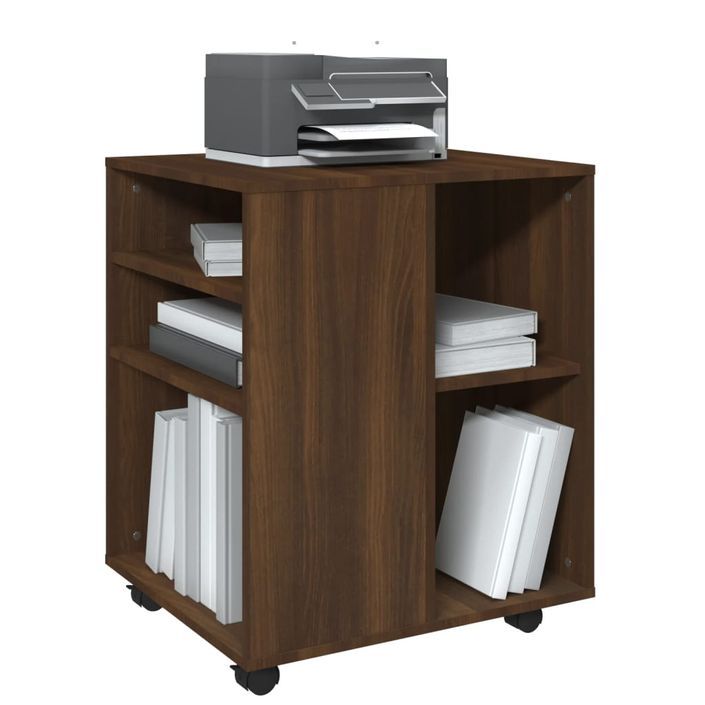 Petit meuble de rangement sur roulettes Burok 60 cm – Discret et pratique - Photo n°1