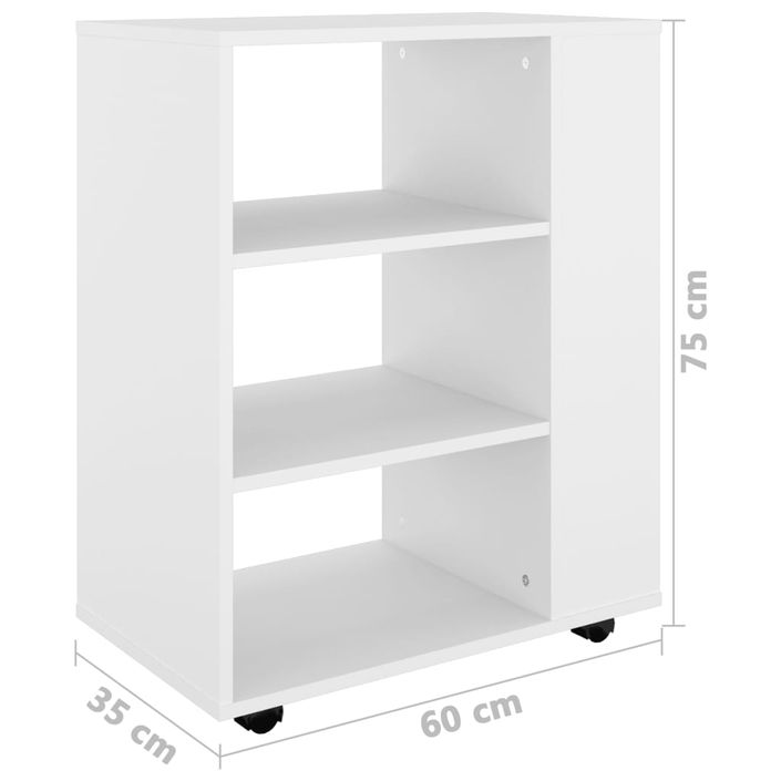 Petit meuble de rangement sur roulettes kazok 60 cm – Sobre et pratique - Photo n°15