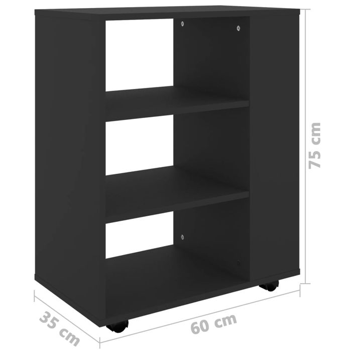 Petit meuble de rangement sur roulettes kazok 60 cm – Sobre et pratique - Photo n°7
