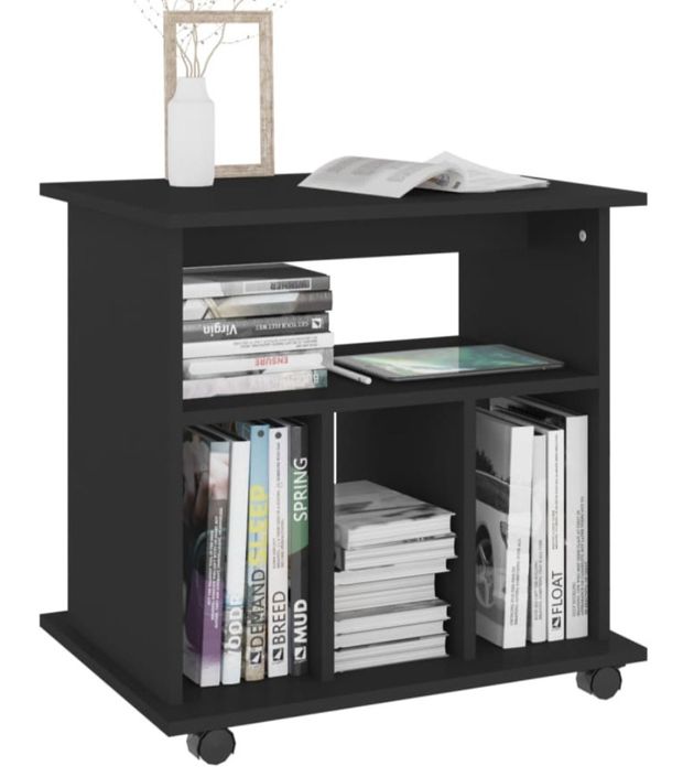 Petit meuble étagère à roulettes Ruka 60 cm - Fonctionnel et moderne - Photo n°6