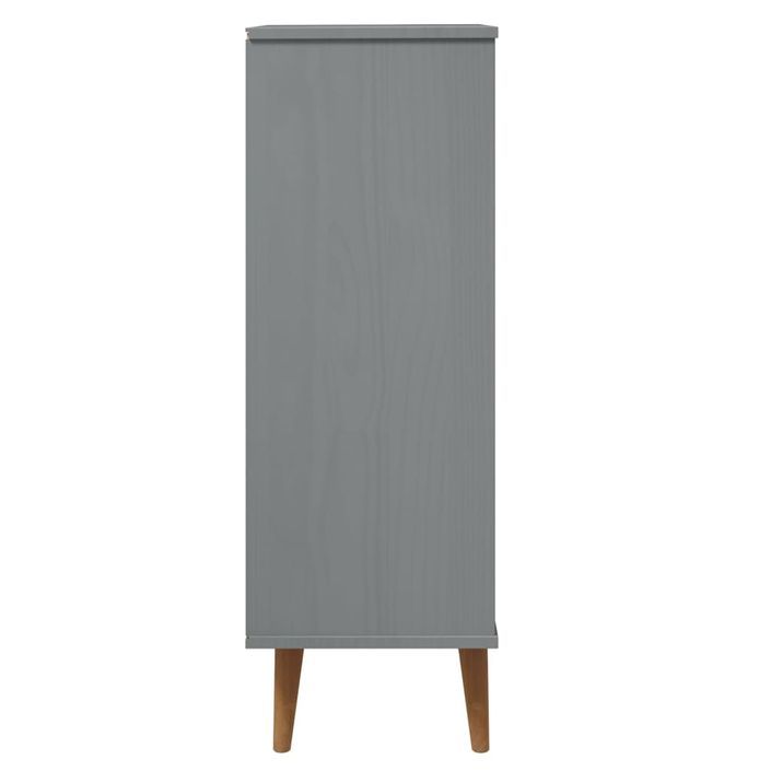 Petite armoire à chaussures en bois de pin Leva L 60 x H 103 x P 35 cm – Compacte et Élégante - Photo n°5