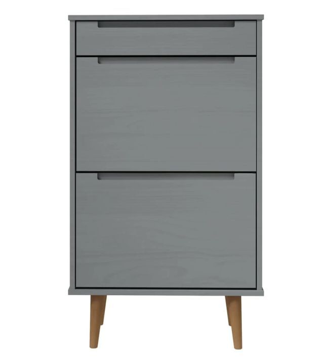 Petite armoire à chaussures en bois de pin Leva L 60 x H 103 x P 35 cm – Compacte et Élégante - Photo n°8