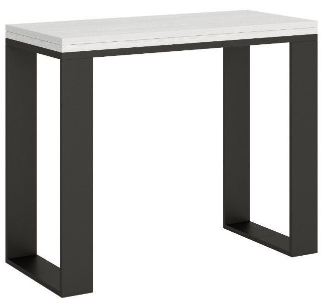 Petite console extensible bois et acier anthracite Tiroz evolution - Photo n°1