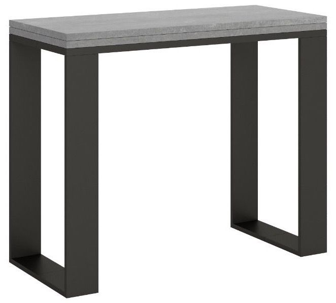 Petite console extensible bois et acier anthracite Tiroz evolution - Photo n°1