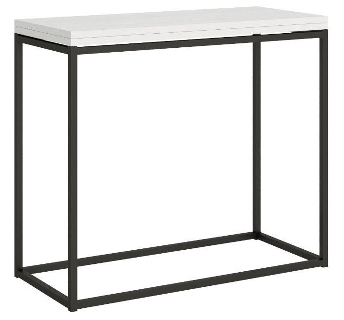 Petite console extensible bois et pieds fins métal anthracite Noro - Photo n°7