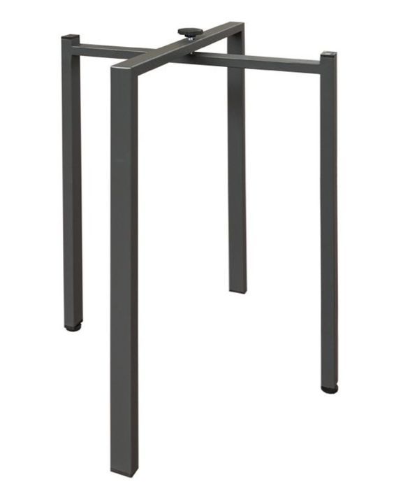 Petite table carrée extensible 90 à 246 cm blanche et pieds métal anthracite Tiroz - Photo n°4